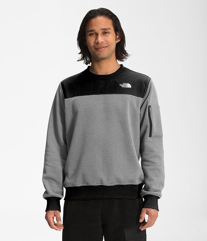 The North Face Sweatshirt Highrail Crewneck Grey - Mens - Thailand RKXWE-7983